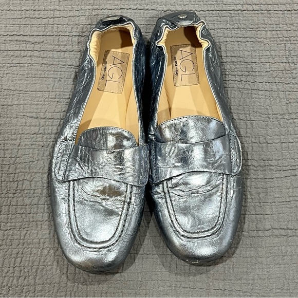 AGL Mara Pure Flats Shimmery leather upper Breathable leather lining and insole - Picture 1 of 8